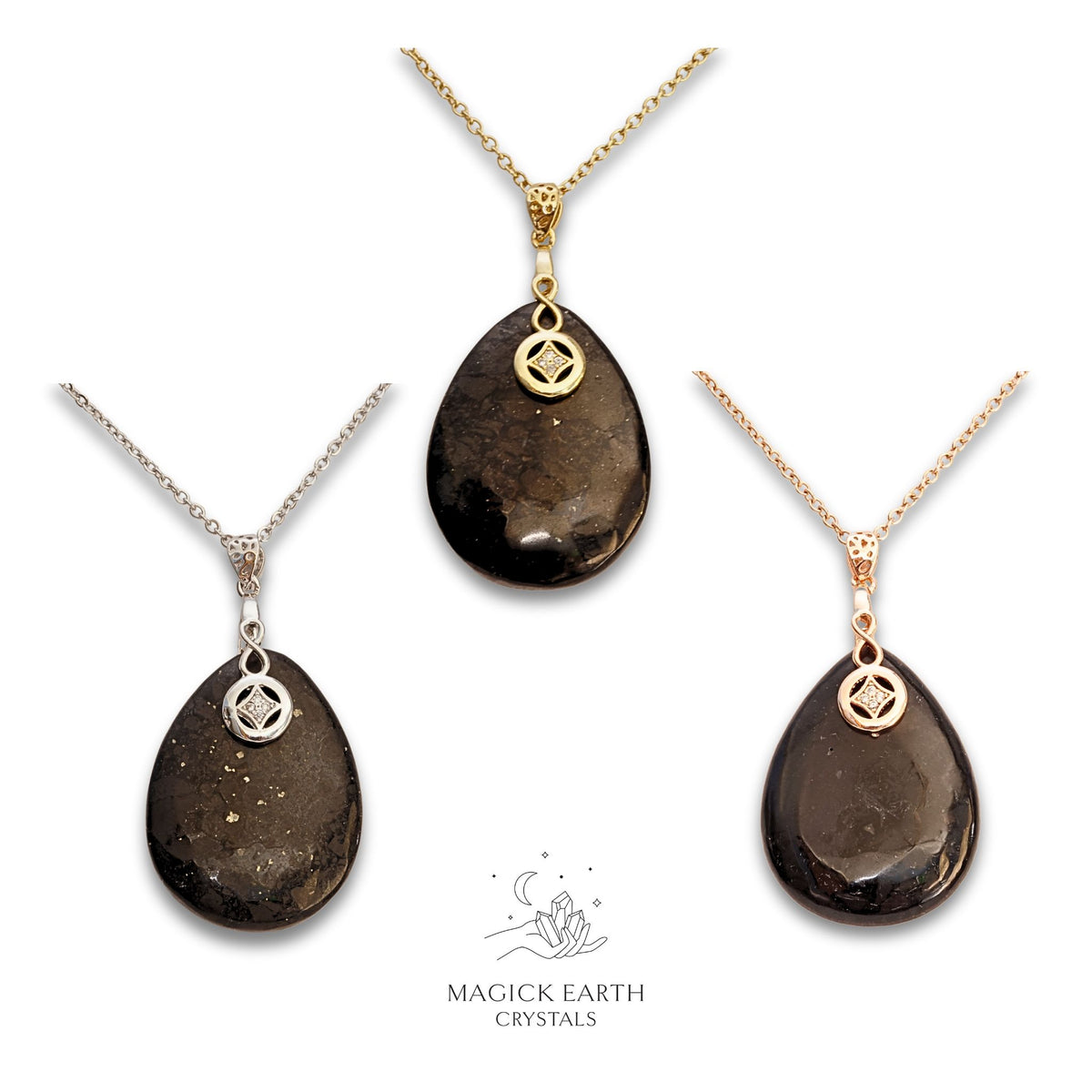 Shungite Teardrop Pendants for Energetic Armour – Magick Earth Crystals Australia