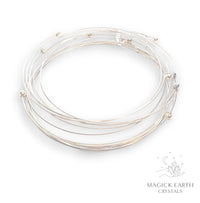 Silver rigid choker necklace view a 