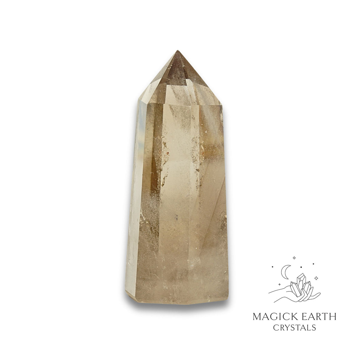 Natural Smoky Quartz crystal tower view b