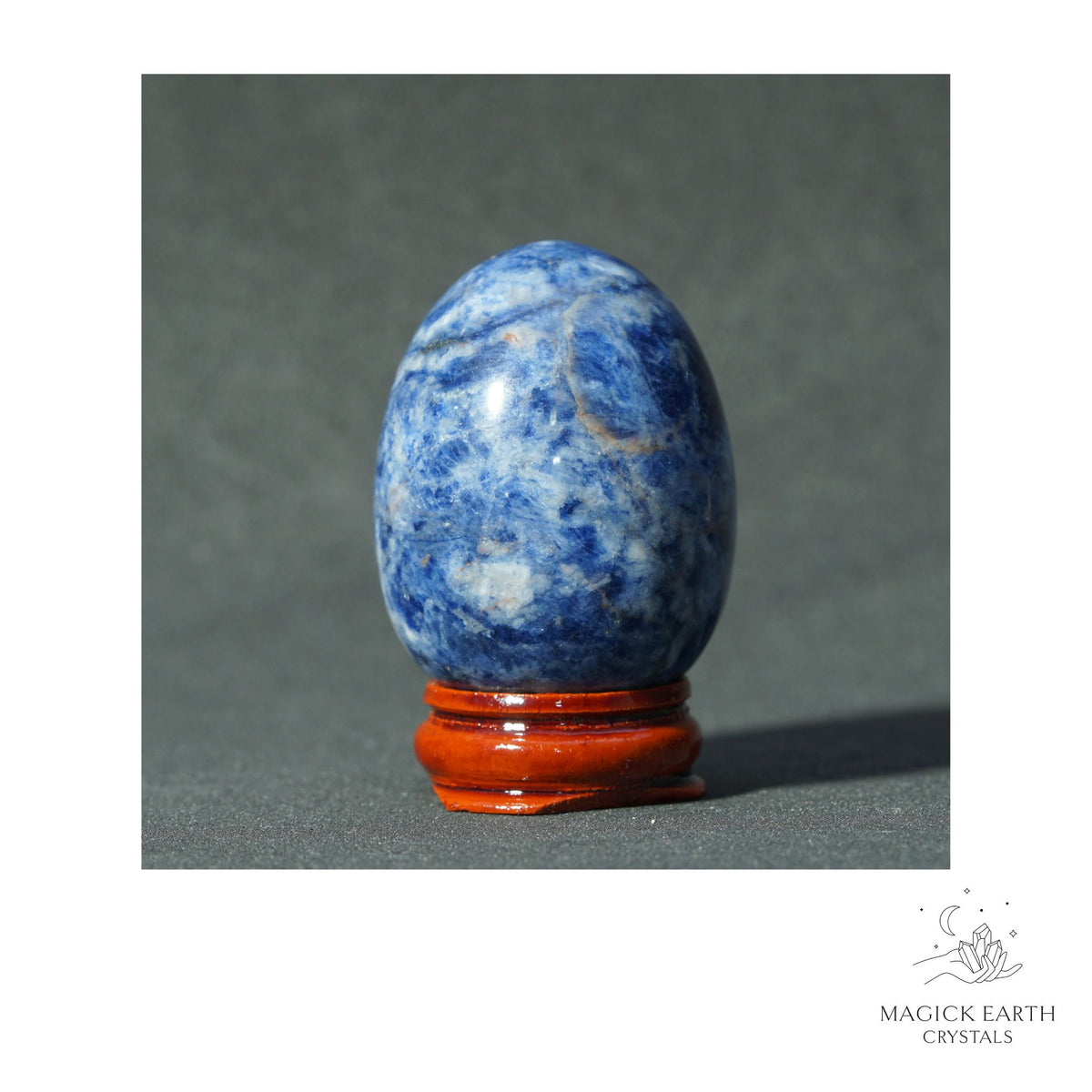 Natural Sodalite Crystal Egg View A
