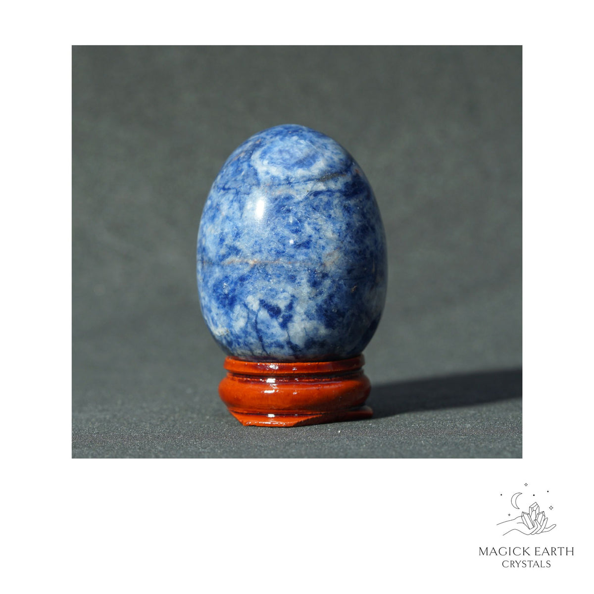Natural Sodalite Crystal Egg View B