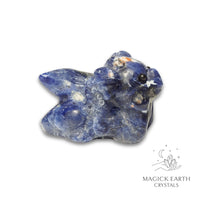 Natural Sodalite crystal dragon figurine view a