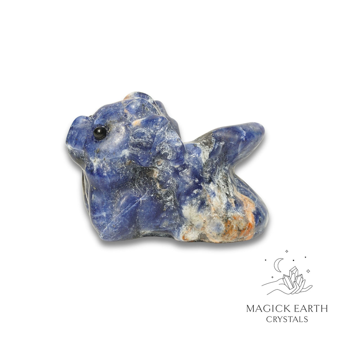 Natural Sodalite crystal dragon figurine view b
