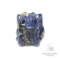 Natural Sodalite crystal dragon figurine view c