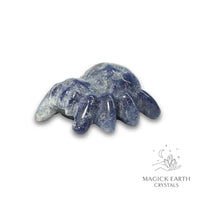 Natural Sodalite crystal spider figurine view a