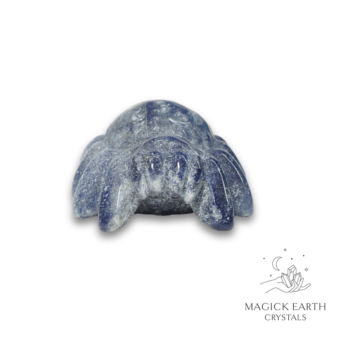 Natural Sodalite crystal spider figurine view b