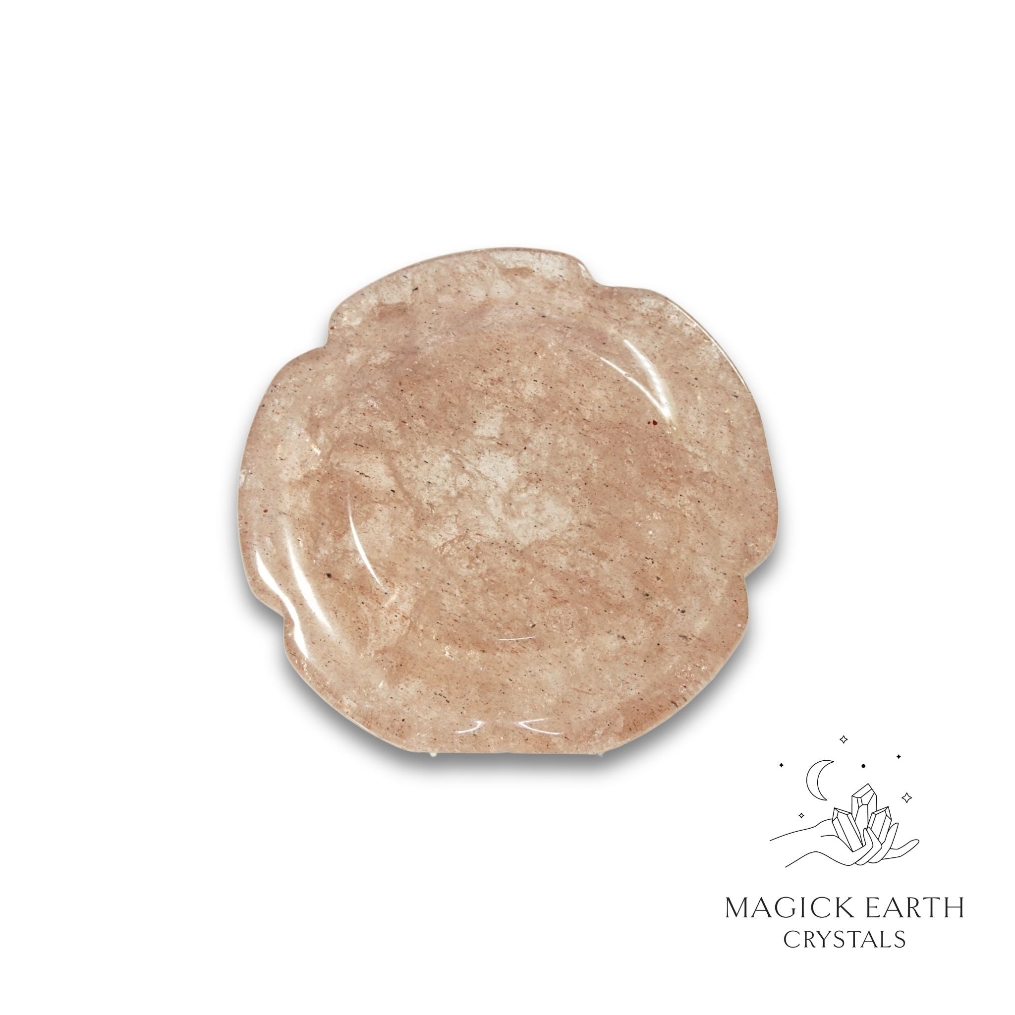 Natural Strawberry Quartz flower thumb stone view c