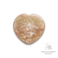 Natural Strawberry Quartz heart thumb stone view b