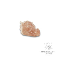 Natural Strawberry Quartz crystal mini dragon skull view a