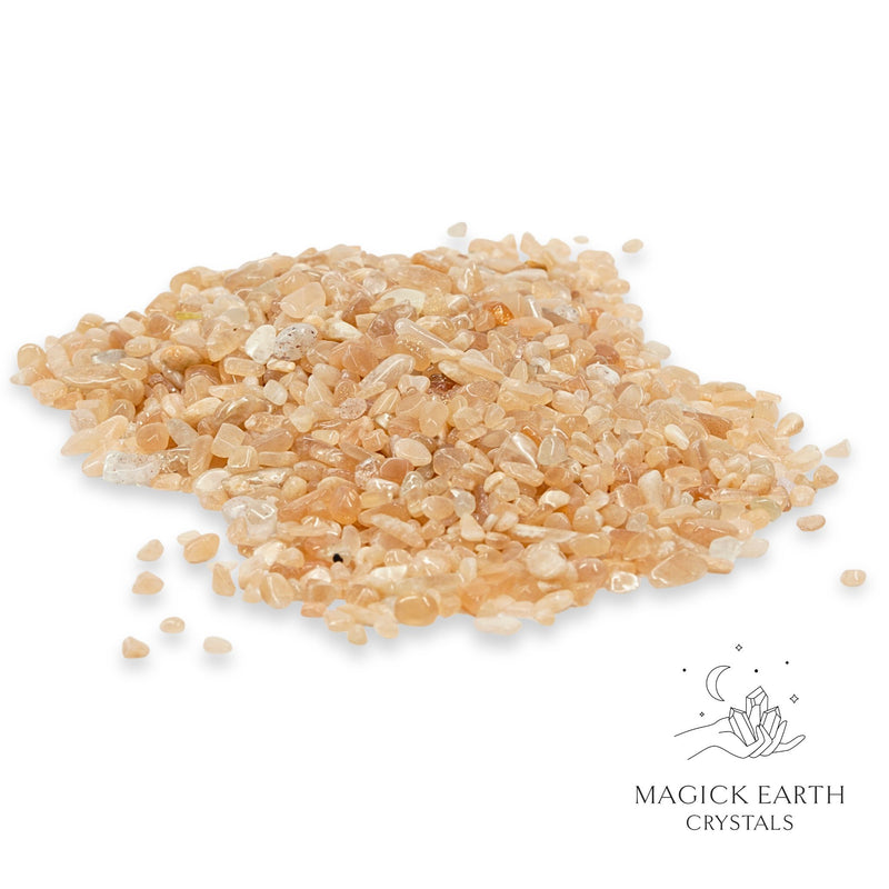 Sunstone Small Crystal Chips for Radiant Leadership. Chips in 100g bag