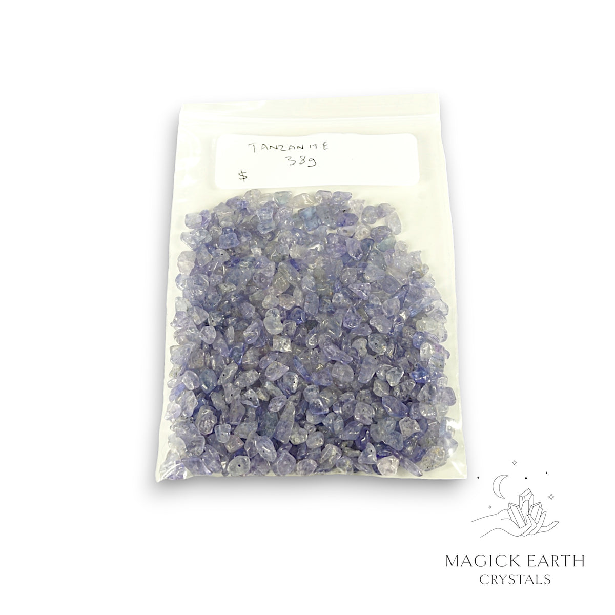 Natural Tanzanite drilled crystal chips bag