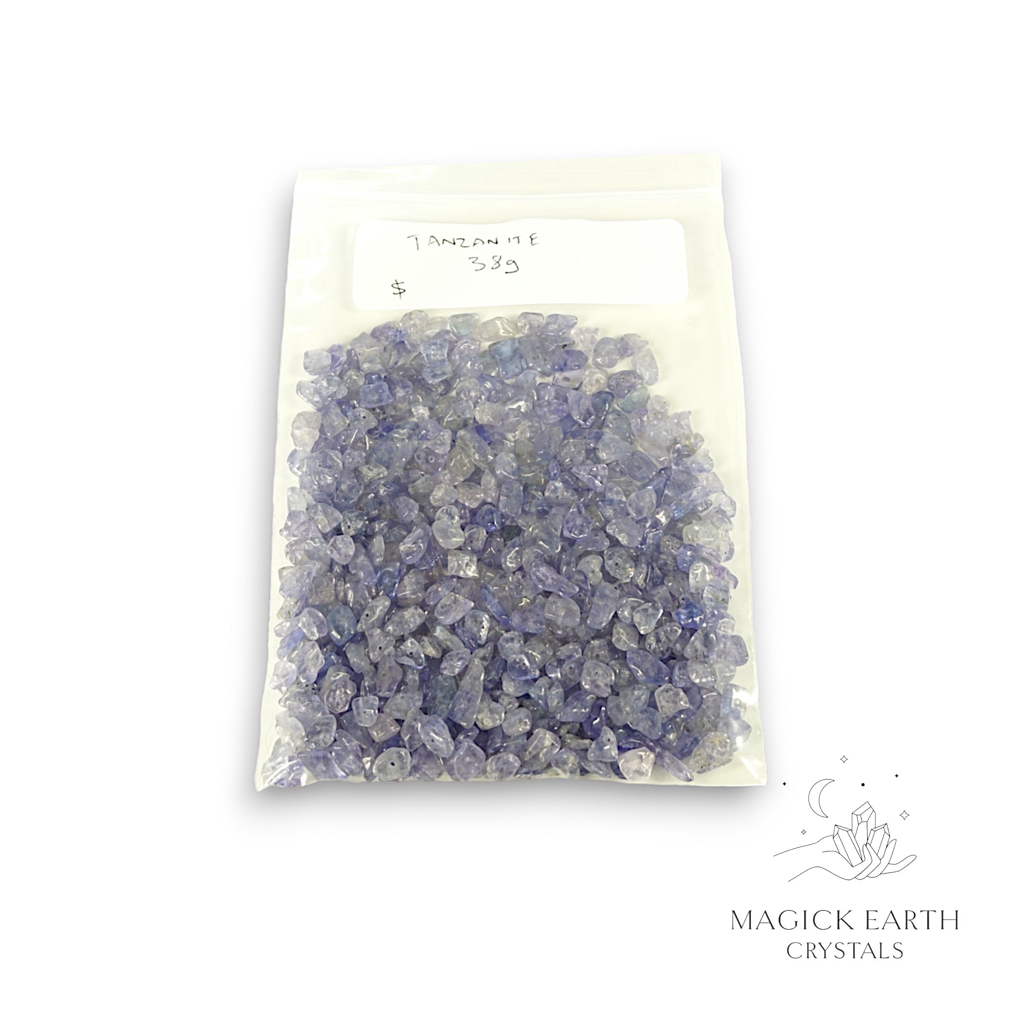 Natural Tanzanite drilled crystal chips bag