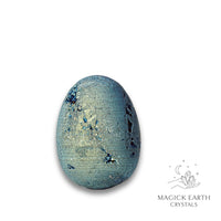Teal Electroplated Druzy Egg  for Amplified Insight