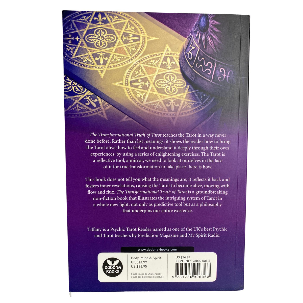 Back Cover of The Transformational Truth of Tarot Book by Tiffany Crosara
