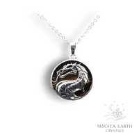  Natural Tiger Eye crystal dragon pendant view a