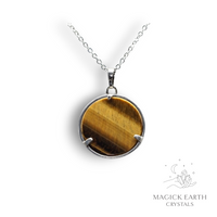 Natural Tiger Eye crystal dragon pendant view b