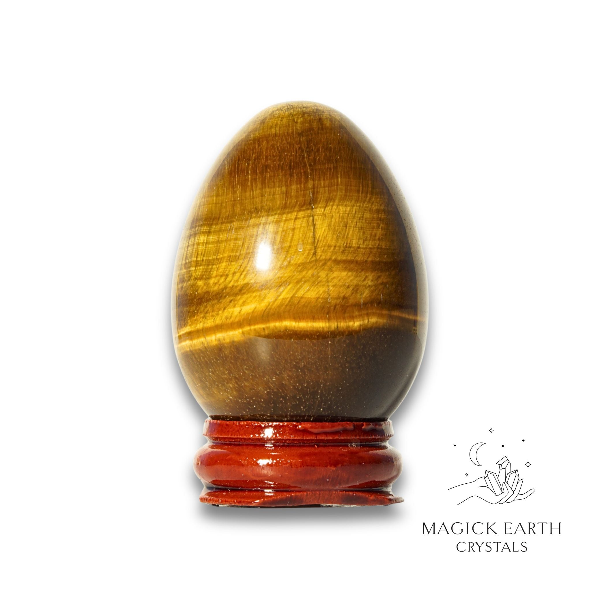 Natural Tiger Eye crystal egg view a