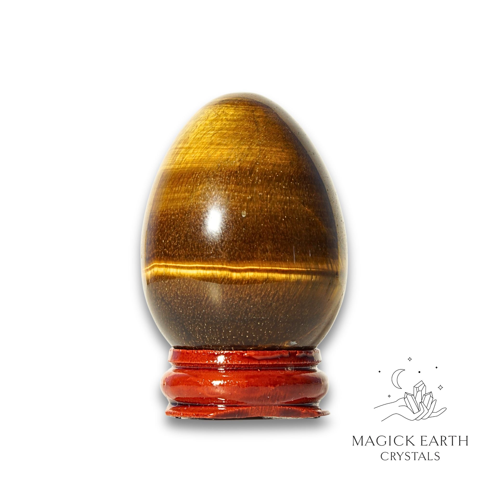 Natural Tiger Eye crystal egg view b