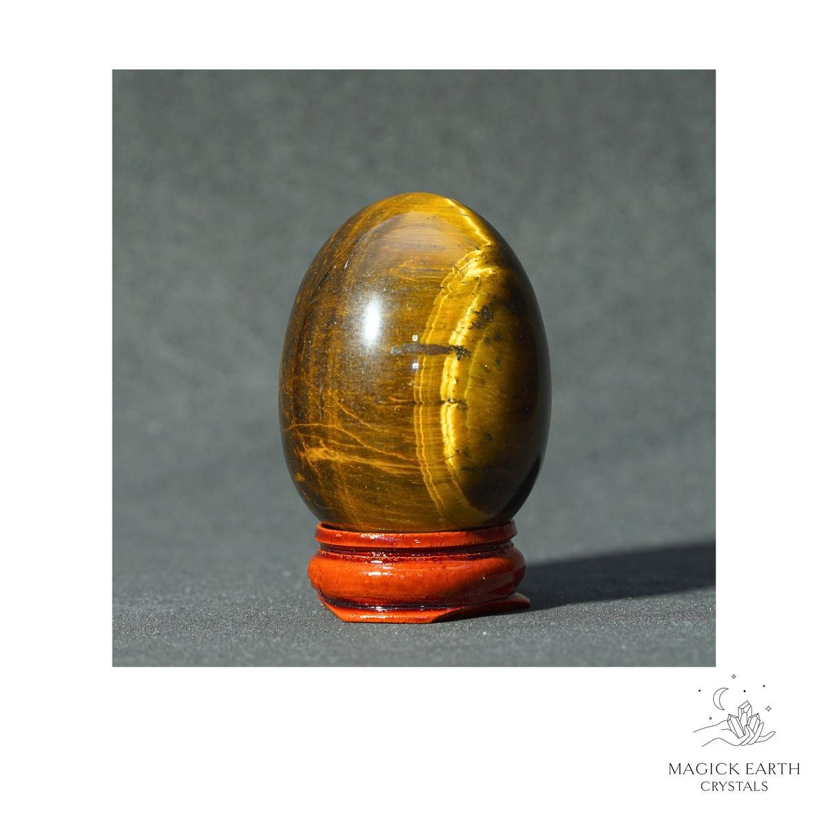 Natural Tiger Eye Crystal Egg View C