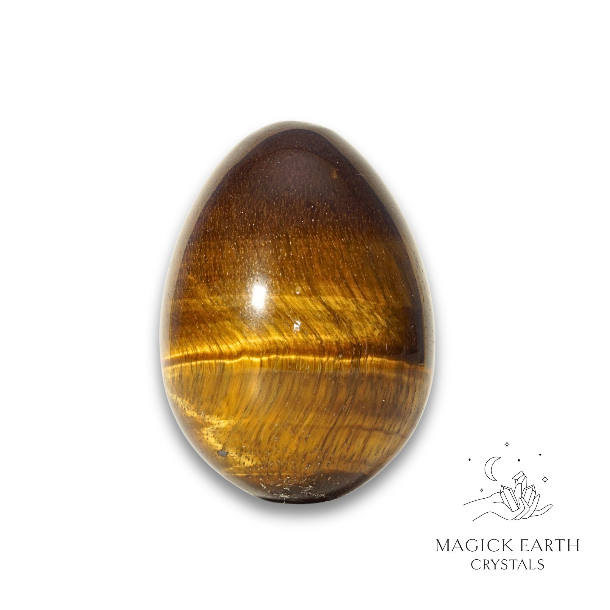 Natural Tiger Eye crystal egg view e