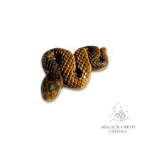 Natural Tiger Eye Crystal extended snake figurine view b