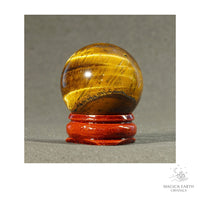 Natural Tiger Eye crystal sphere 34mm view a