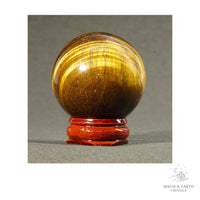 Natural Tiger Eye crystal sphere 43mm view a