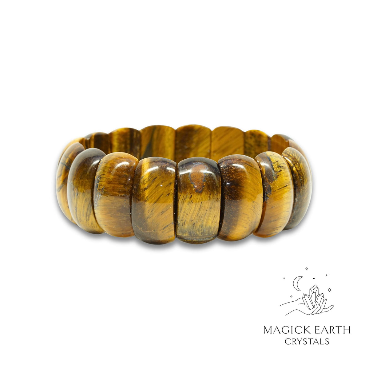 Natural Tiger Eye crystal statement bracelet view b