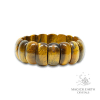 Natural Tiger Eye crystal statement bracelet view b