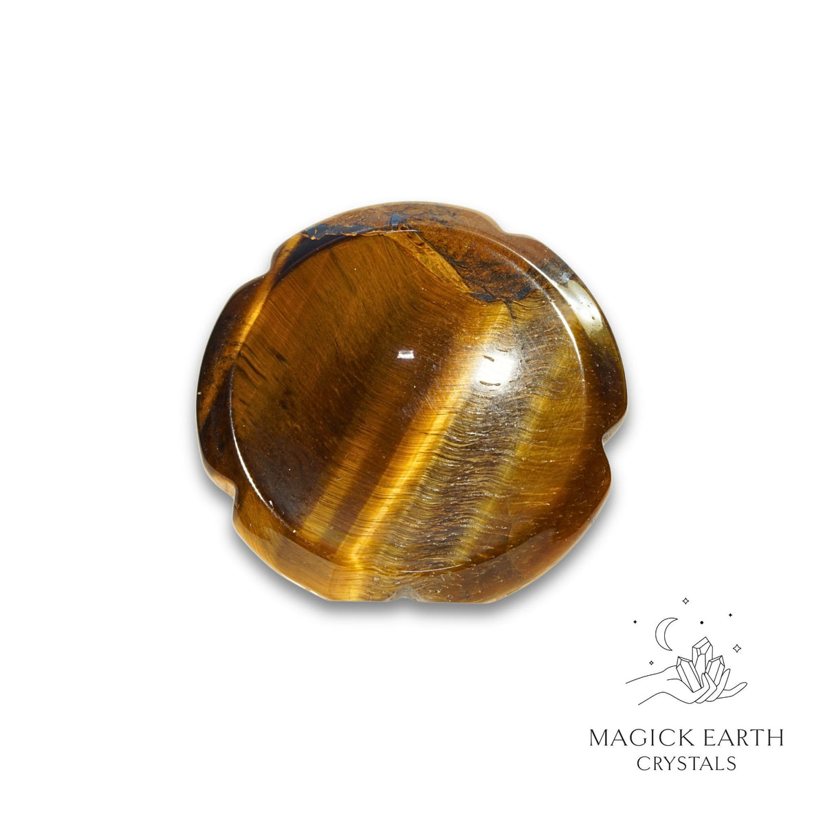 Natural Tiger Eye flower thumb stone view b