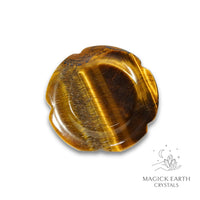 Natural Tiger Eye flower thumb stone view c