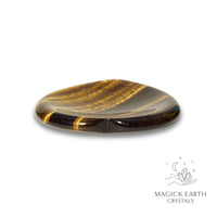 Natural Tiger Eye heart thumb stone view c