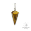 Tiger Eye Large Cone Pendulum For Confident Courage