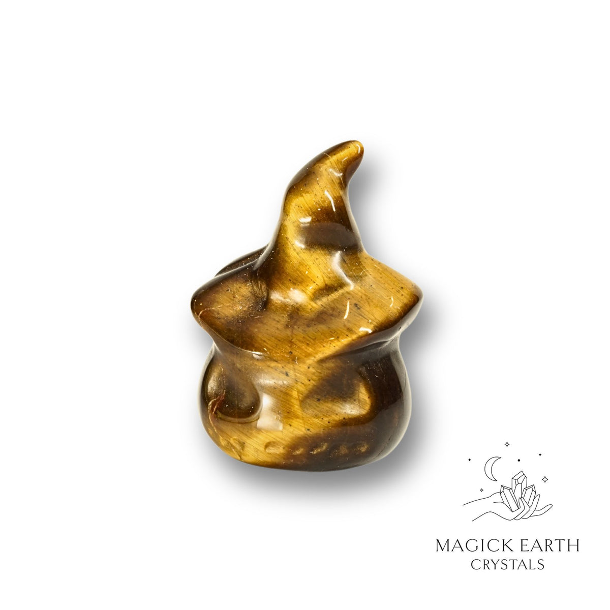 Tiger Eye Witchy pumpkin for Magickal Protection