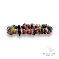 Natural Tourmaline crystal chip bracelet view f