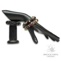 Natural Tourmaline crystal chip bracelets view a