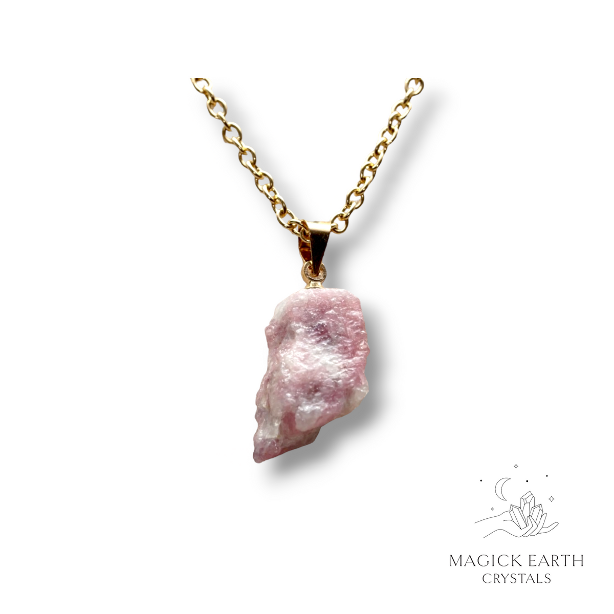  Natural Tourmaline crystal nugget pendant view a