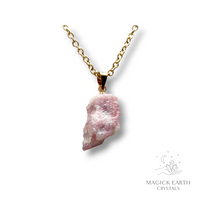  Natural Tourmaline crystal nugget pendant view a