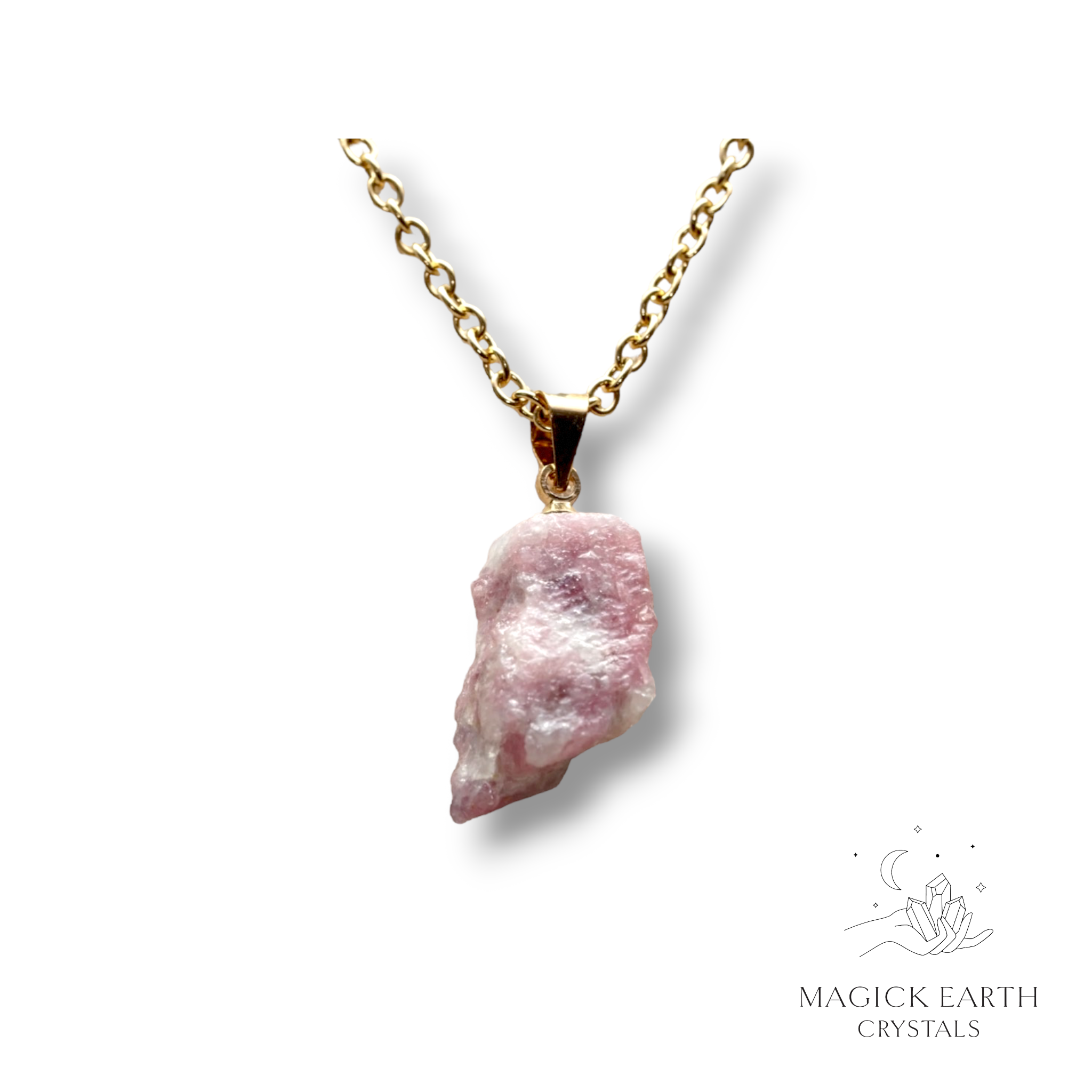  Natural Tourmaline crystal nugget pendant view a