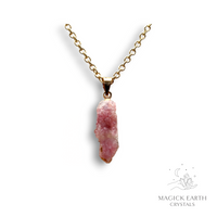  Natural Tourmaline crystal nugget pendant view d