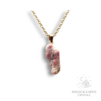  Natural Tourmaline crystal nugget pendant view e