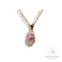  Natural Tourmaline crystal nugget pendant view f