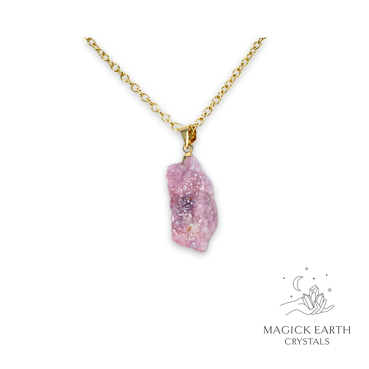 Natural Tourmaline nugget crystal pendant
