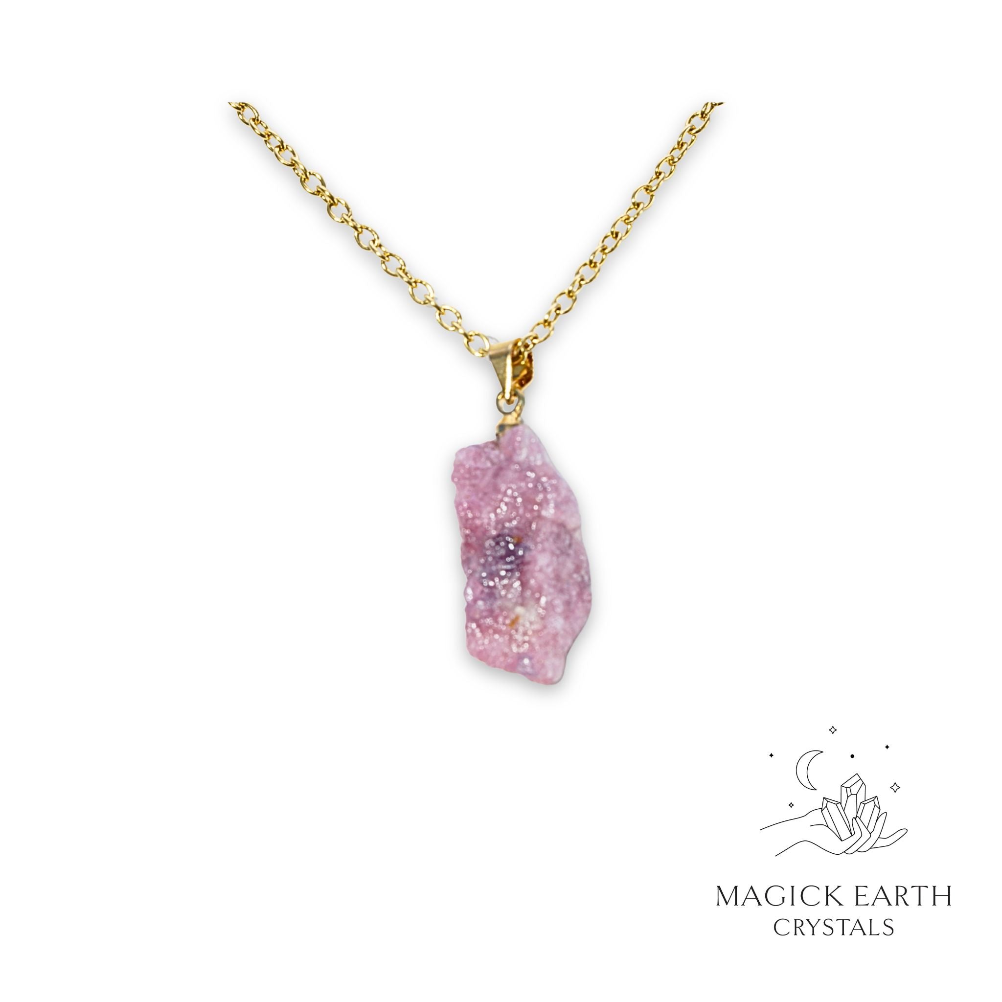 Natural Tourmaline nugget crystal pendant
