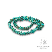 Turquoise drilled crystal chips view b