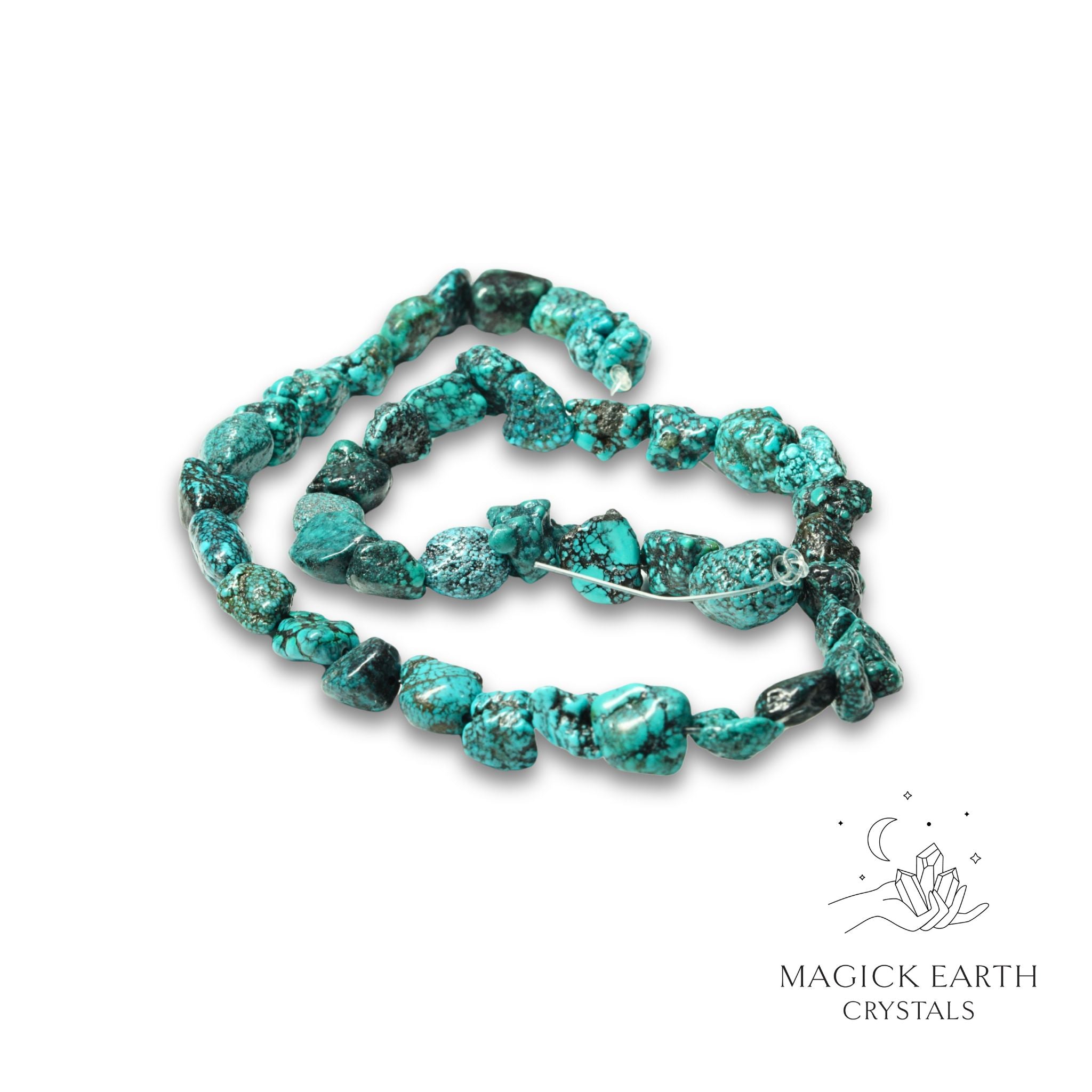 Turquoise drilled irregular crystal nuggets  