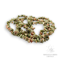 Natural Unakite drilled crystal chips view a