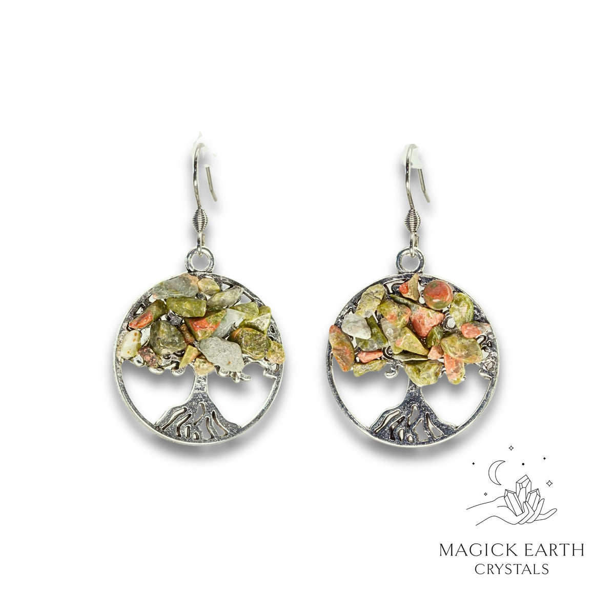 Unakite Tree Of Life Earrings For Heartfelt Grace
