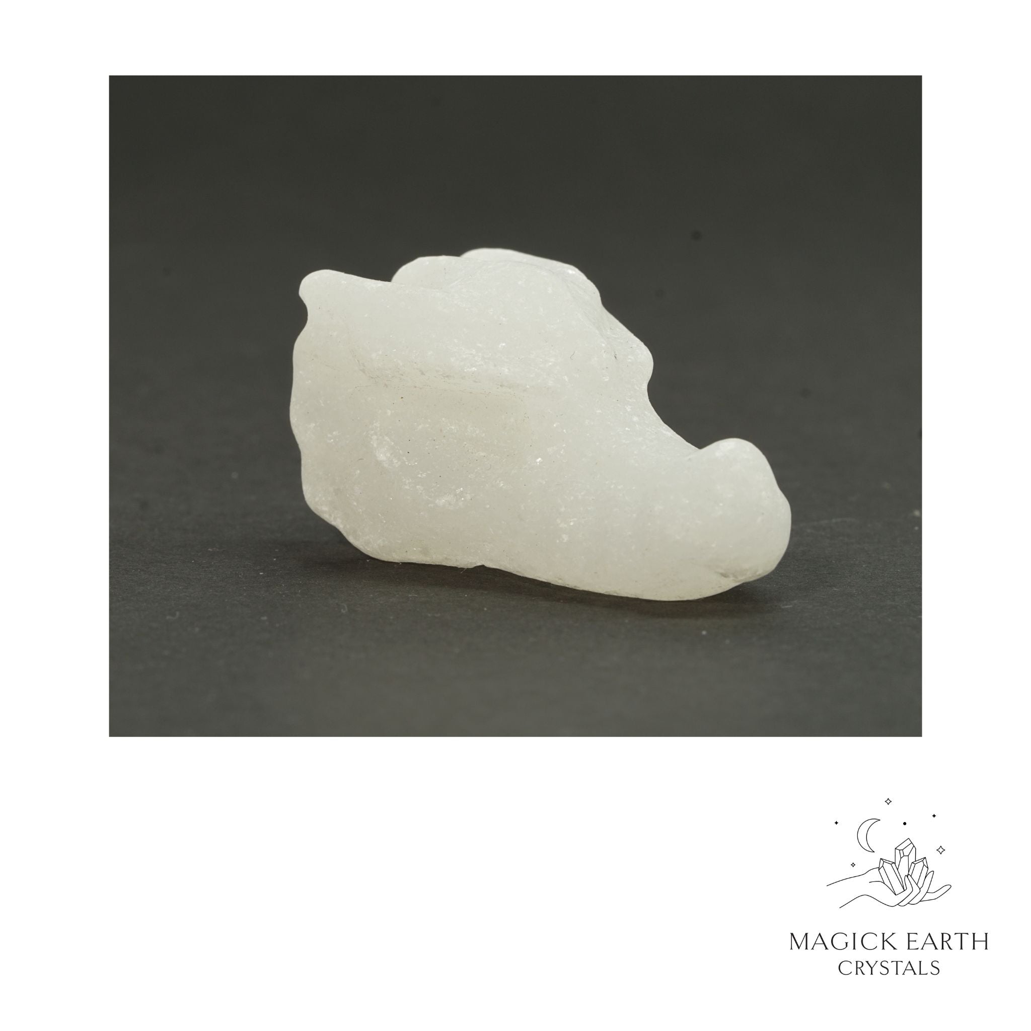 Natural White Jade crystal dragon skull view a