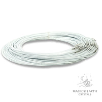 White Steel Flex Wire Choker With Screw Clasp 45cm